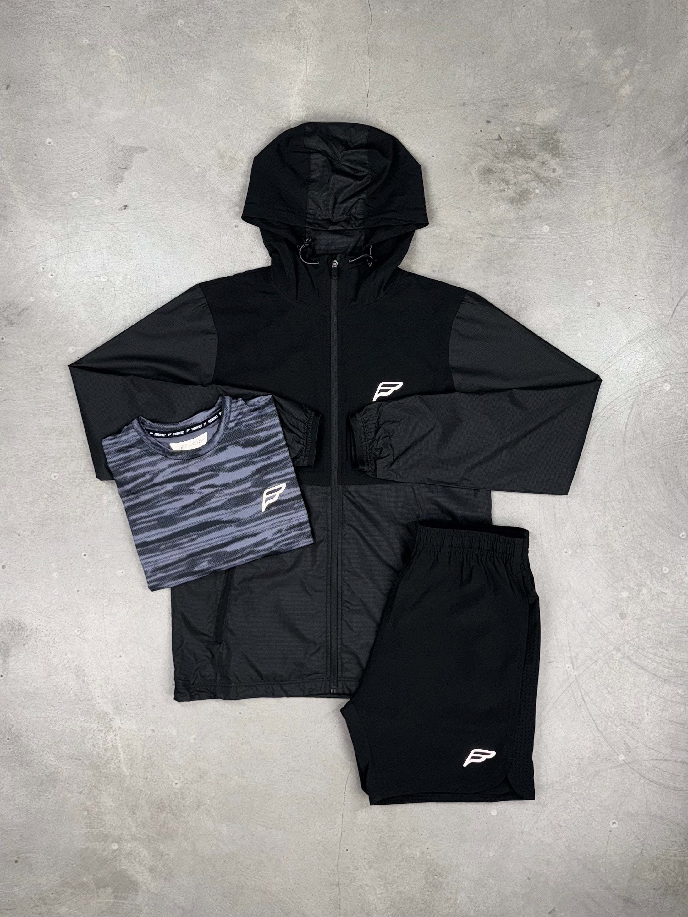 Frequency - Power Pro Windbreaker Three Piece - Black