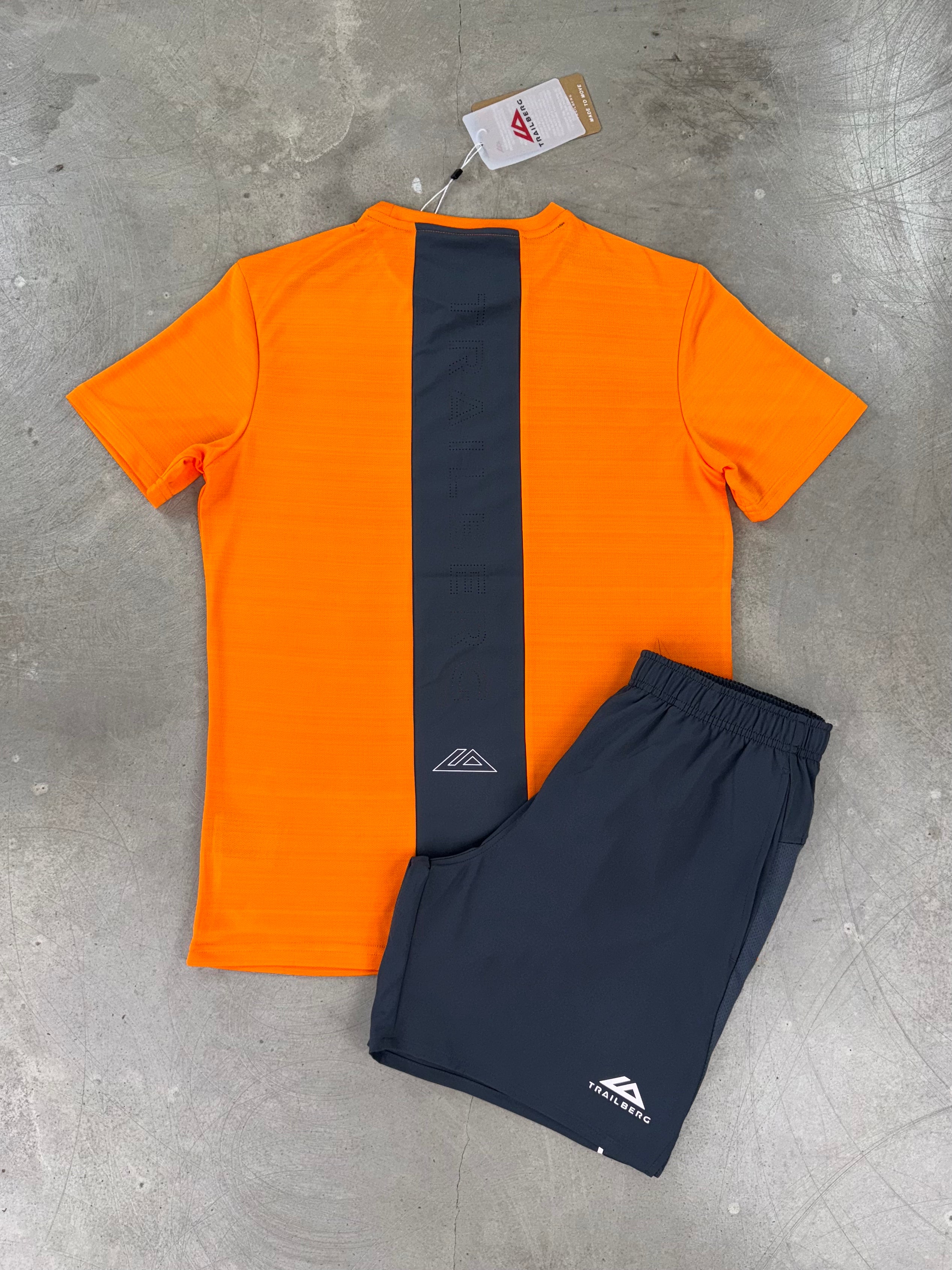 Trailberg - SS25 Cloud Windbreaker Three Piece - Orange/Grey